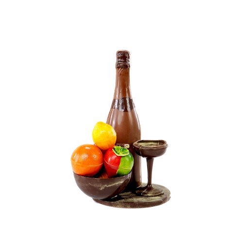  Chockolade Set: Champagner, Kelch und Obst
