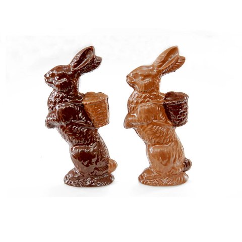 Figur aus Schokolade - Hase mit Korb