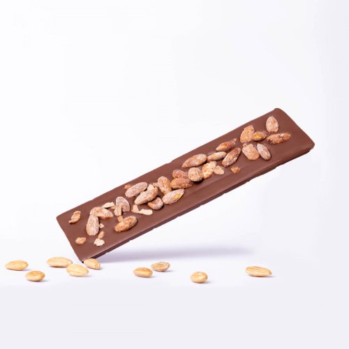 Tafel echter belgischer Schokolade - Milchschokolade mit Mandeln