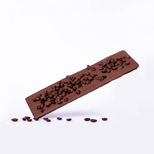 Tafel echter belgischer Schokolade - Milchschokolade mit Kaffee.
