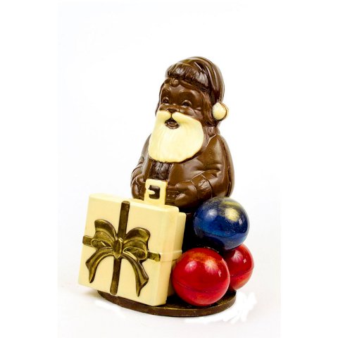 Figur aus Schokolade -Weihnachtsmann mit Geschenken