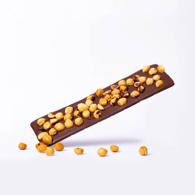 Tafel echter belgischer Schokolade - Milchschokolade mit Haselnüssen